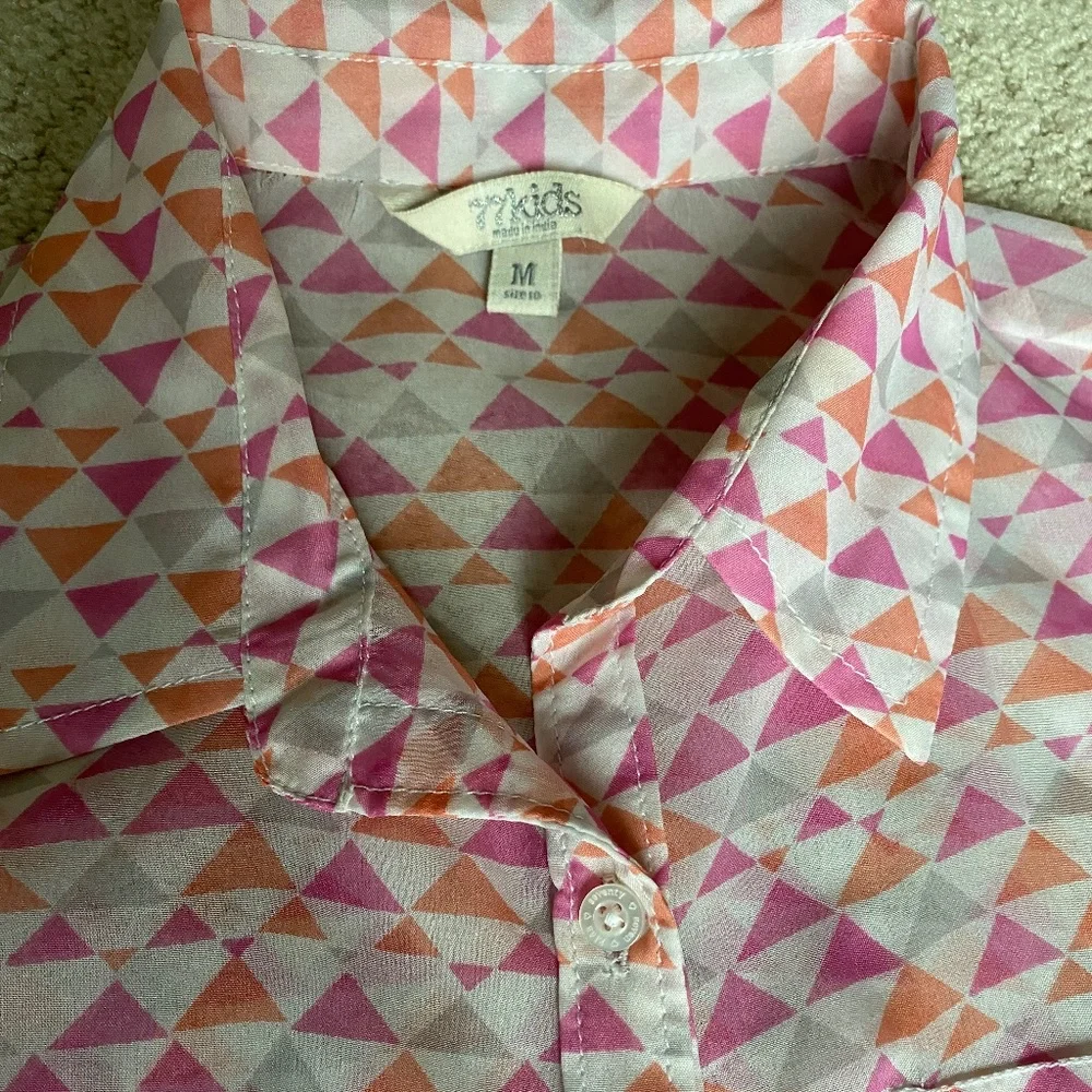 American Eagle Outfitters 77kids button up shirt sheer girls M